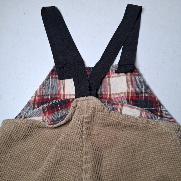 Vintage Blooz by Cachcach Overalls Youth 24 Months Brown Corduroy Penguin Pants - Picture 9 of 16